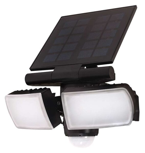 WO772 LED szolár lámpa érzékelővel, fekete