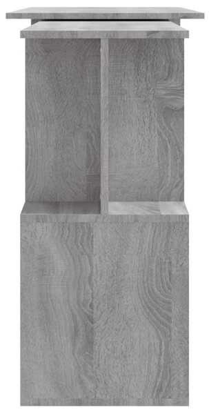 Szürke sonoma színű szerelt fa sarokasztal 200 x 50 x 76 cm