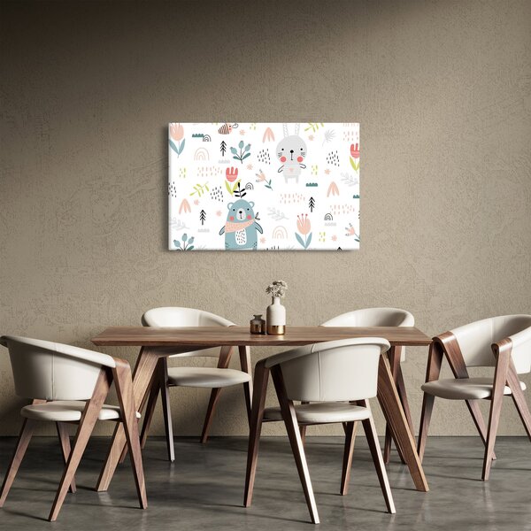 Kép - Állatok a réten (90x60 cm)