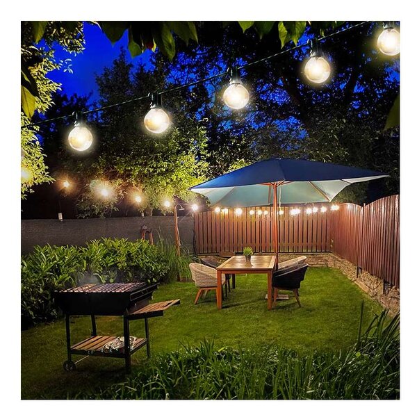 WO794-2 kültéri LED fényfüzér, 5 + 3 m, fekete