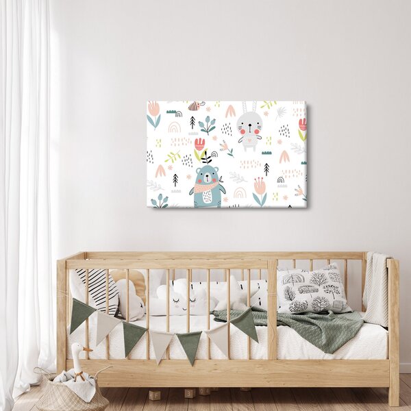 Kép - Állatok a réten (90x60 cm)