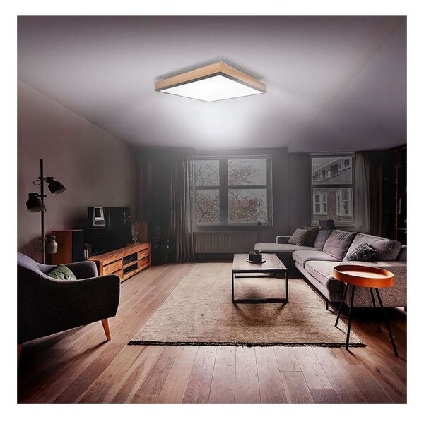 WO802 LED mennyezeti lámpa távirányítóval - 45 x 45 cm, barna