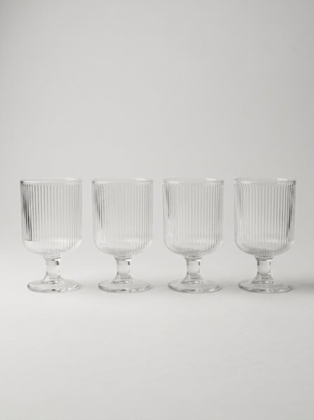 Sinsay - Bordázott talpas poharak 4 pack - clear