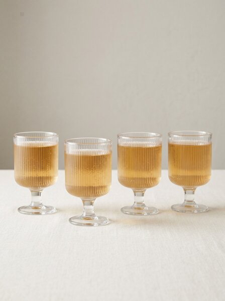 Sinsay - Bordázott talpas poharak 4 pack - clear