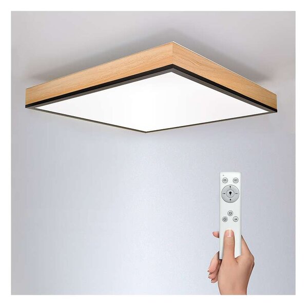WO802 LED mennyezeti lámpa távirányítóval - 45 x 45 cm, barna
