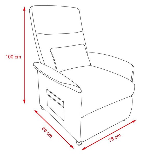 Catini ELYSIO elektromosan állítható relaxációs fotel, világosszürke