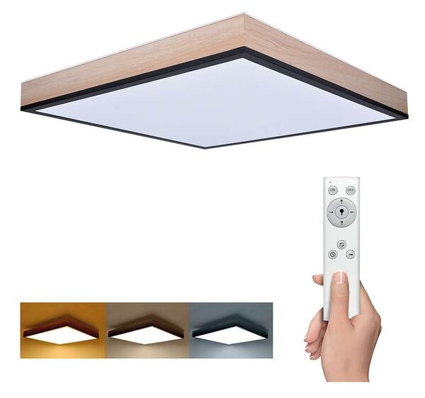 WO802 LED mennyezeti lámpa távirányítóval - 45 x 45 cm, barna