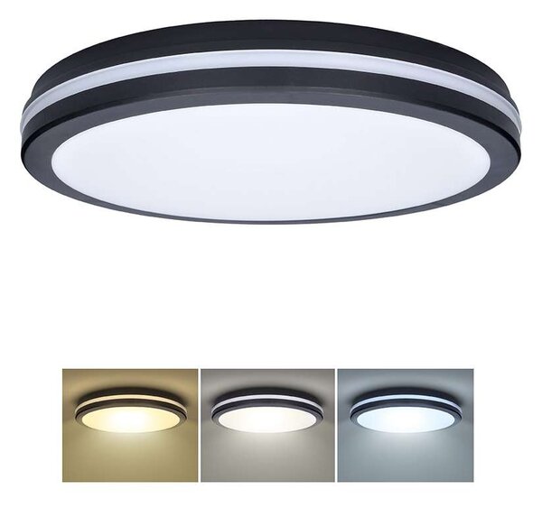 WO821 LED mennyezeti lámpa állítható - 40 cm átmérő, fekete