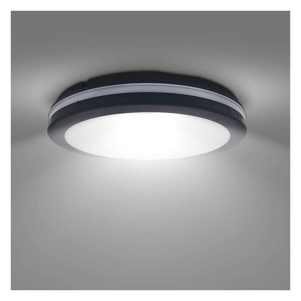 WO820 LED mennyezeti lámpa állítható - 30 cm átmérő, fekete