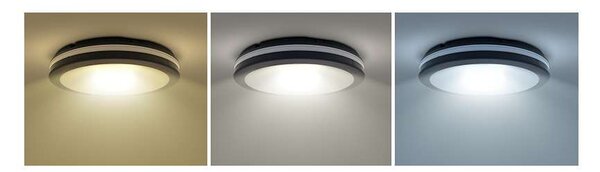 WO820 LED mennyezeti lámpa állítható - 30 cm átmérő, fekete