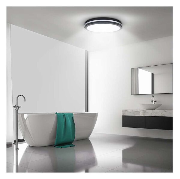 WO821 LED mennyezeti lámpa állítható - 40 cm átmérő, fekete