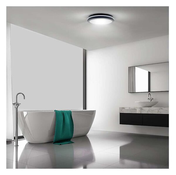 WO820 LED mennyezeti lámpa állítható - 30 cm átmérő, fekete