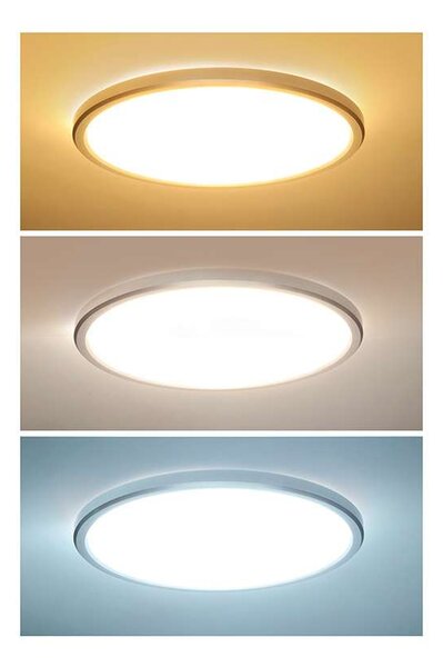 WO825 nedvességálló LED mennyezeti lámpa - átmérő 22 cm, fehér