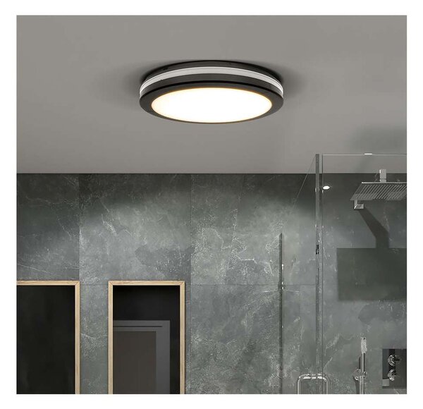 WO820 LED mennyezeti lámpa állítható - 30 cm átmérő, fekete