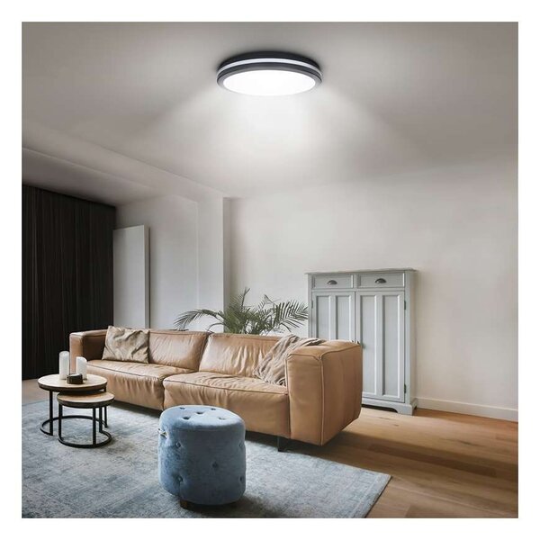WO821 LED mennyezeti lámpa állítható - 40 cm átmérő, fekete