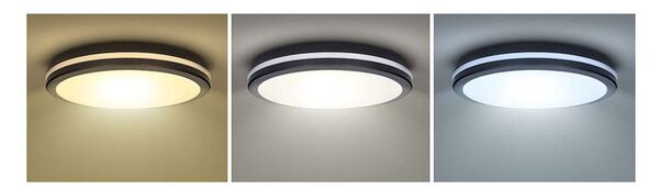WO821 LED mennyezeti lámpa állítható - 40 cm átmérő, fekete
