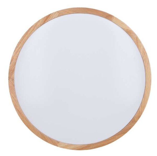 Woody LED mennyezeti lámpa távirányítóval állítható - 38 cm átmérő, barna