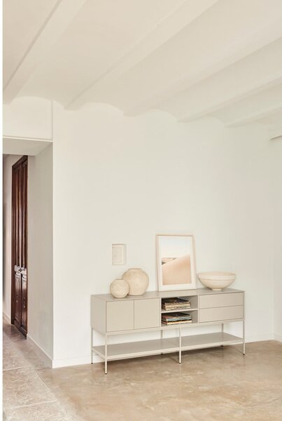 Krémszínű TV-állvány 175x74x45 cm Platt – Teulat