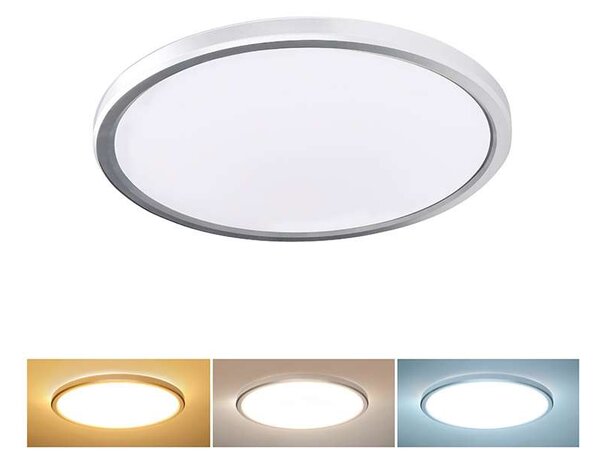 WO826 nedvességálló LED mennyezeti lámpa - átmérő 30 cm, fehér