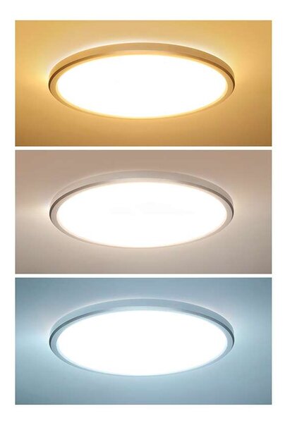 WO826 nedvességálló LED mennyezeti lámpa - átmérő 30 cm, fehér