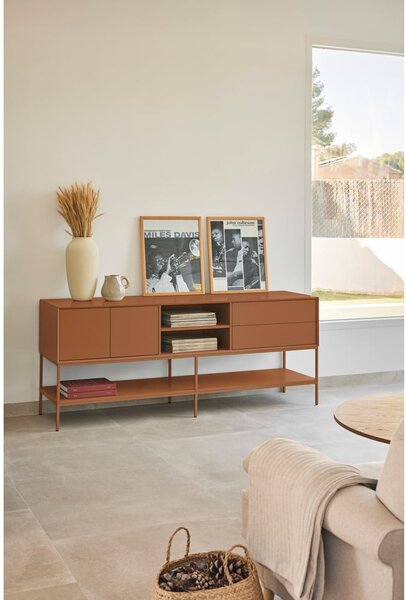 Krémszínű TV-állvány 175x74x45 cm Platt – Teulat