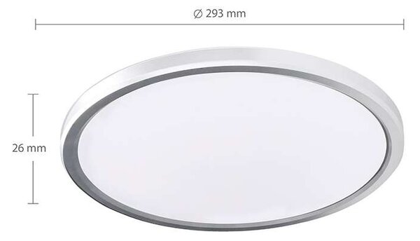 WO826 nedvességálló LED mennyezeti lámpa - átmérő 30 cm, fehér