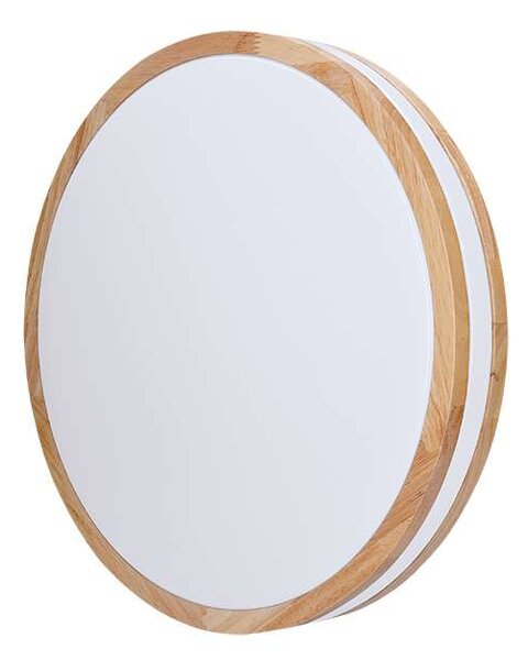 Woody LED mennyezeti lámpa távirányítóval állítható - 38 cm átmérő, barna