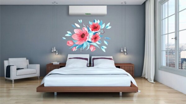 Virágok dekoratív falmatrica 60 x 120 cm