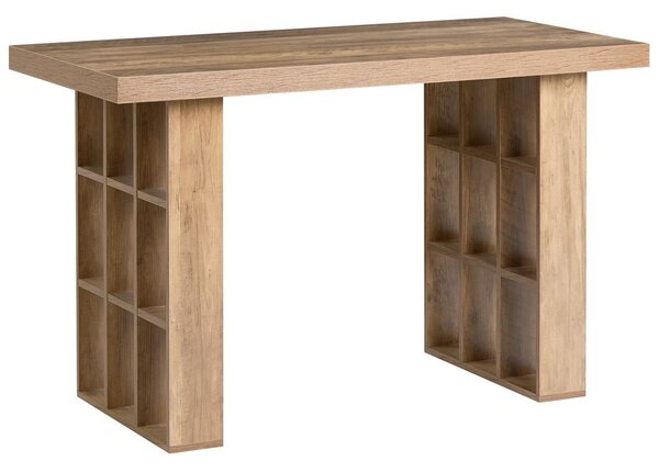 Íróasztal ELURA Világosbarna 120 cm 60 cm polcokkal