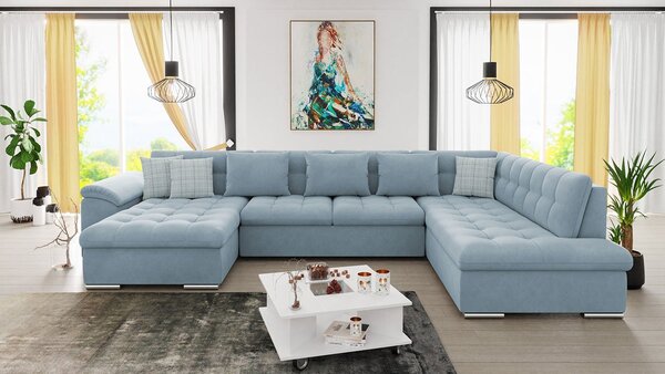 Sarokkanapé Talina alvási funkcióval (Bal U) (Uttario Velvet 2960 + Uttario Velvet 2960 + Senegal 818)