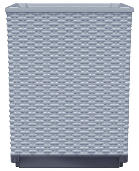 2 db világosszürke polipropilén növénytartó 30 x 30 x 37 cm