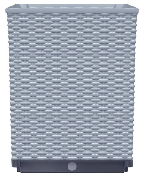 2 db világosszürke polipropilén növénytartó 30 x 30 x 37 cm