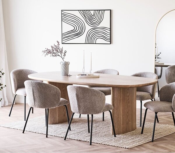Étkezőasztal kőrisfa dekorral 110x210 cm Serra – House Nordic