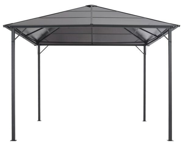 Antracitszürke pavilon alumínium tetővel 3 x 3 m