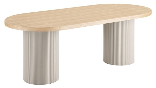Étkezőasztal kőrisfa dekoros asztallappal 100x220 cm Solva – House Nordic