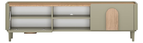 Amilio lábas TV szekrény 170 cm - eukaliptusz / baltic dune tölgy / natúr tölgy fogantyúk