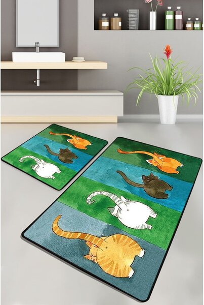Fürdőszobai kilépő szett 2 db-os 60x100 cm Gatto Carino – Foutastic