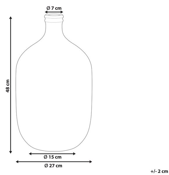 Dekor váza SAMOSA Üveg 48 cm Türkiz