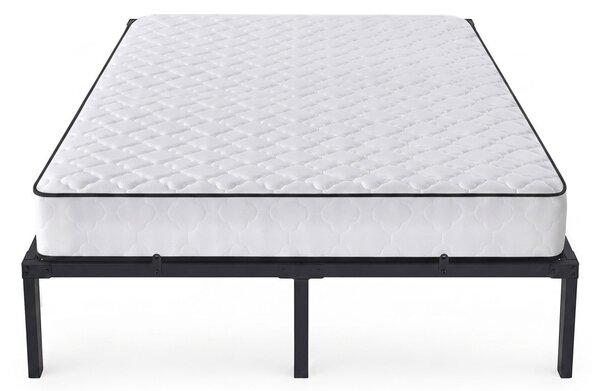AKORD Furniture Factory Fém Ágy Rugós Matraccal 160x200 cm Fekete Összecsukható