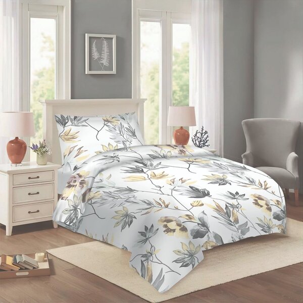 Fehér egyszemélyes pamut ágyneműhuzat 140x200 cm Darina – Cotton House