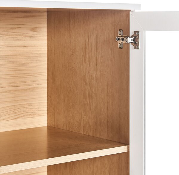 Üveges vitrin TINGLEDALE 80 cm Fehér