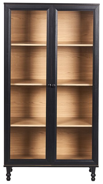 Üveges vitrin TINGLEDALE 80 cm Fekete