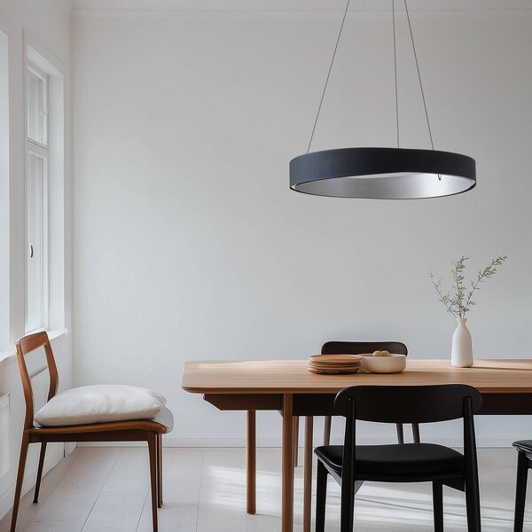 Lucande LED lógó világítás Daelor, fekete/alumínium, CCT, dimmelhető, dimmelhető, Fekete, Nappali / Étkező, fém, Dizájn