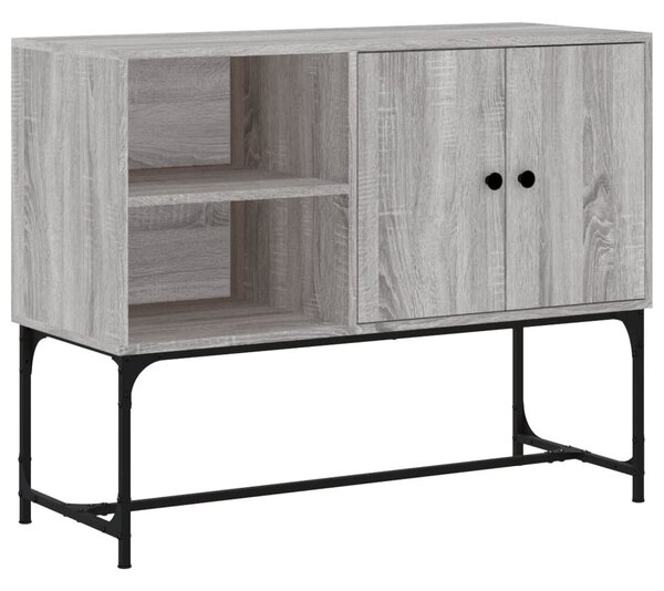 Szürke sonoma színű szerelt fa tálalószekrény 100x40x79,5 cm