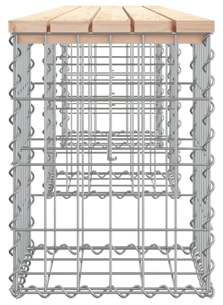Tömör fenyőfa gabion kerti pad 203x31x42 cm