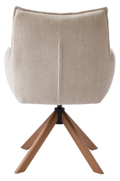 Krémszínű kárpitozott étkezőfotel szett 2 db-os Marilla – Unique Furniture