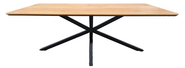 Étkezőasztal tölgyfa dekoros asztallappal 90x160 cm Cesura – Unique Furniture