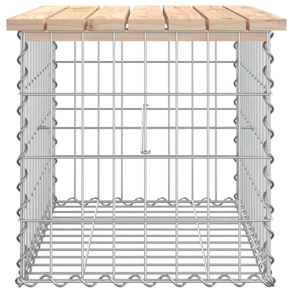 Tömör fenyőfa gabion kerti pad 63x44x42 cm