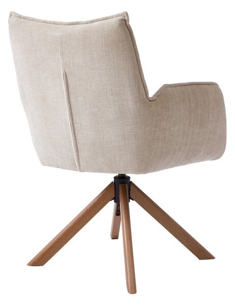Krémszínű kárpitozott étkezőfotel szett 2 db-os Marilla – Unique Furniture