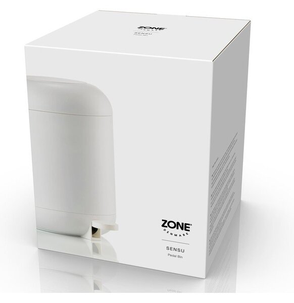 Fehér műanyag pedálos szemetes 4 l Sensu – Zone